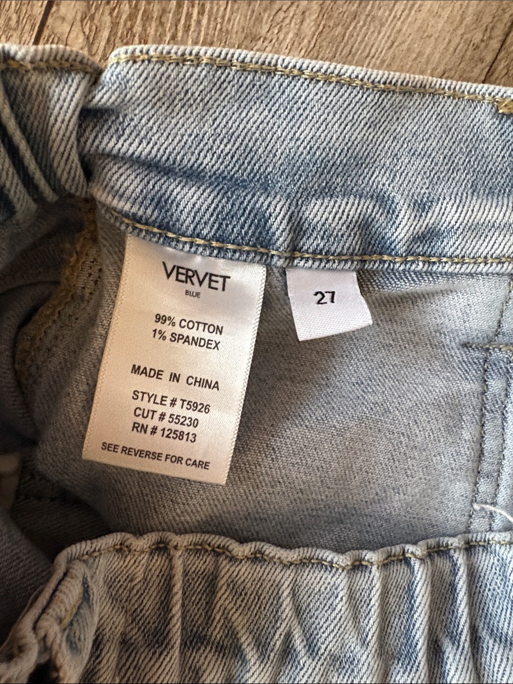 Vervet Light Wash Cargo Jeans - Straight Leg - Picture 4 of 5
